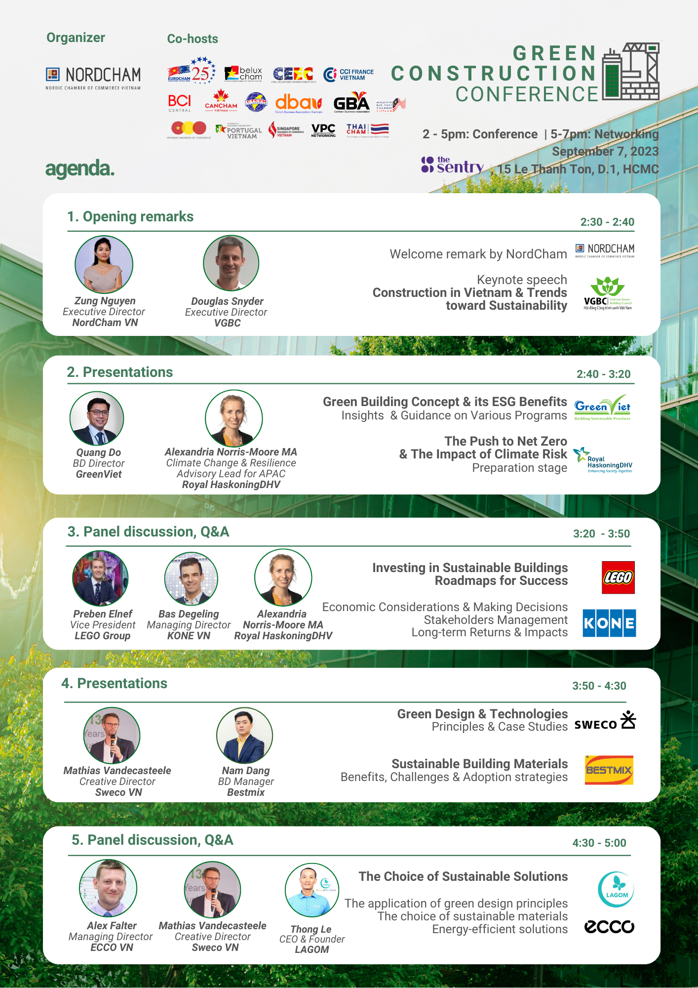 7 Sep Agenda Green Construction Conference