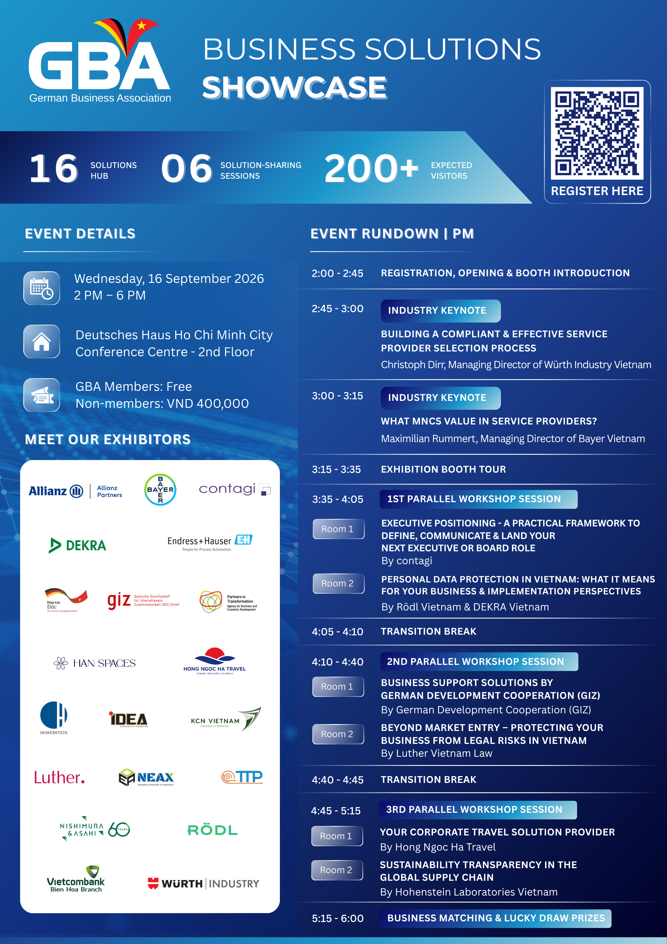 GBA Business Solutions Showcase Event Rundown