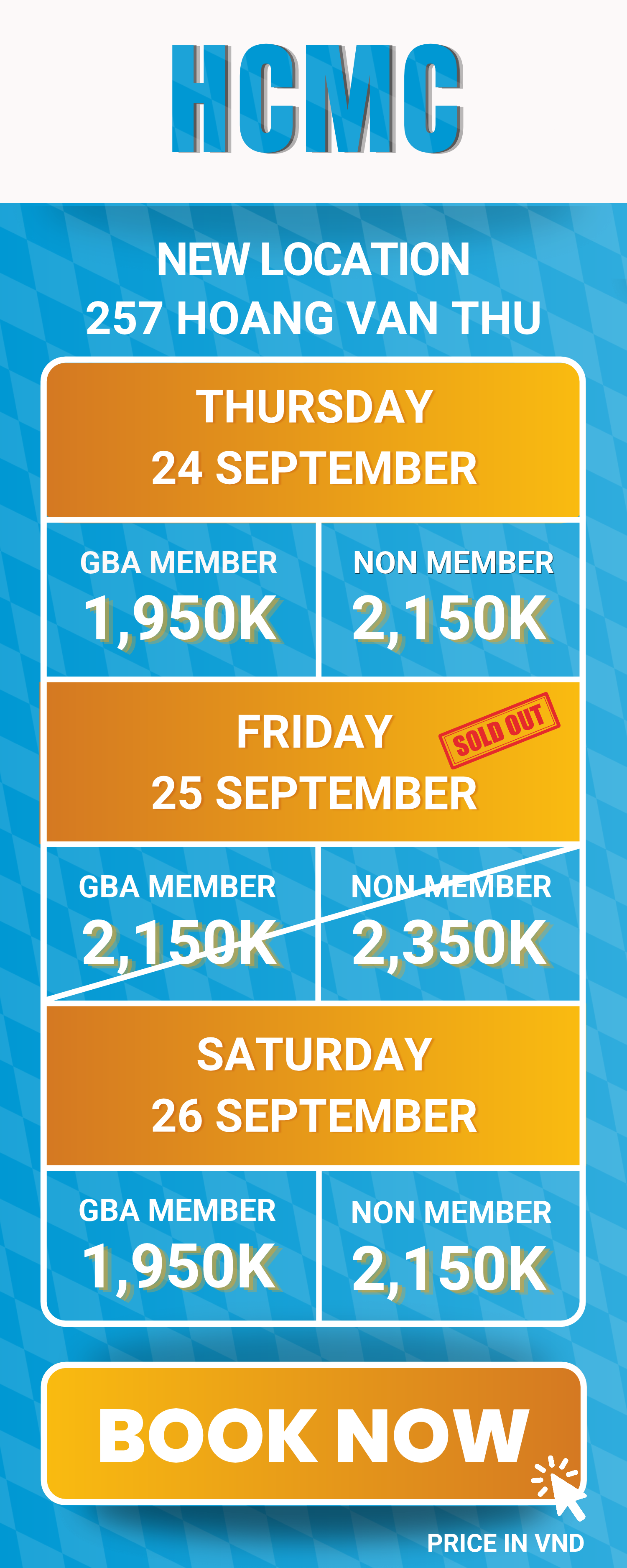 HCMC GBA Oktoberfest Vietnam Ticket Price HCMC GBA Oktoberfest Vietnam Ticket Price