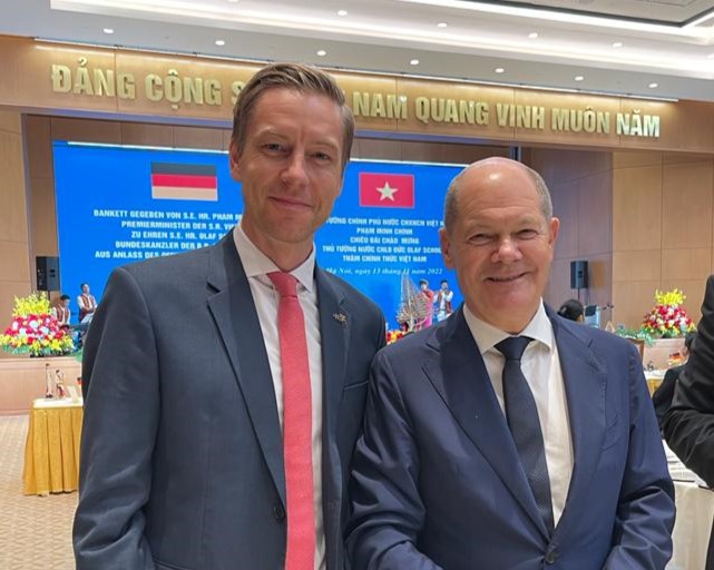 The GBA Co Chairman Torben Minko met the German Chancellor Olaf Scholz during his visit to Vietnam 1